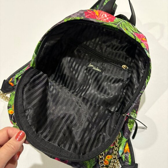 Victorias Secret Tropical Floral Print Backpack With Chain Detail - Picture 6 of 8